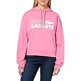 Lacoste Women's Texture Print Hoodie, Reseda Pink, 8