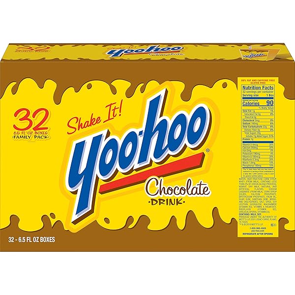 YOO-HOO CHOCOLATE DRINK, 6.5 FL OZ BOXES, 32 PACK