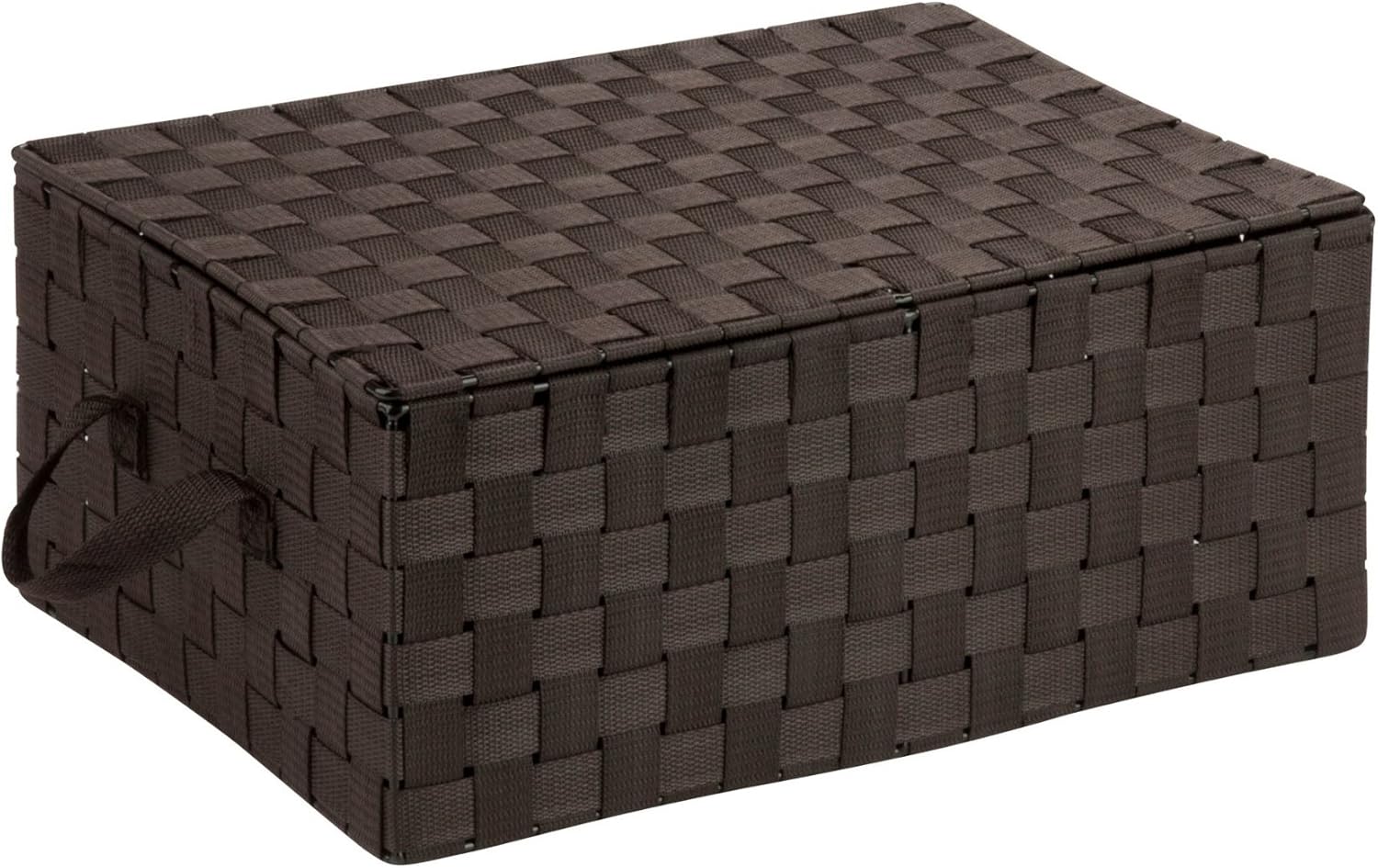 Honey-Can-Do OFC-03704 Double Woven Storage Chest Box with Lid and Handles, 12 by 17 by 7-Inch, Espresso: Home & Kitchen