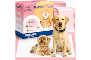 MoMoCo Puppy Pads, 23"x23"-100 Count Dog Pee Pads, Super Absorbent Disposable Dogs Training Pads , Leak-Proof, Quick-Drying Dogs Potty Pads for Doggies Puppies
