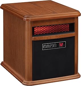 Duraflame 9HM9126-O142 Portable Electric Infrared Quartz Heater, Oak