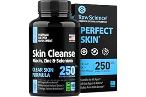 S RAW SCIENCE Anti-Acne Supplements for Men, Women & Teens – Hormonal Acne Treatment and Cystic Acne Pills. Clear Skin Acne Vitamins for Teens: Vitamin E, Oral Zinc Citrate. Oily Skin & Breakout Control - 60 Caps