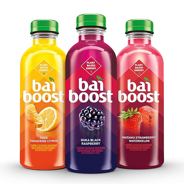 BAI BOOST BUKA BLACK RASPBERRY, ANTIOXIDANT INFUSED BEVERAGE, 18 FL OZ BOTTLE (PACK OF 12)
