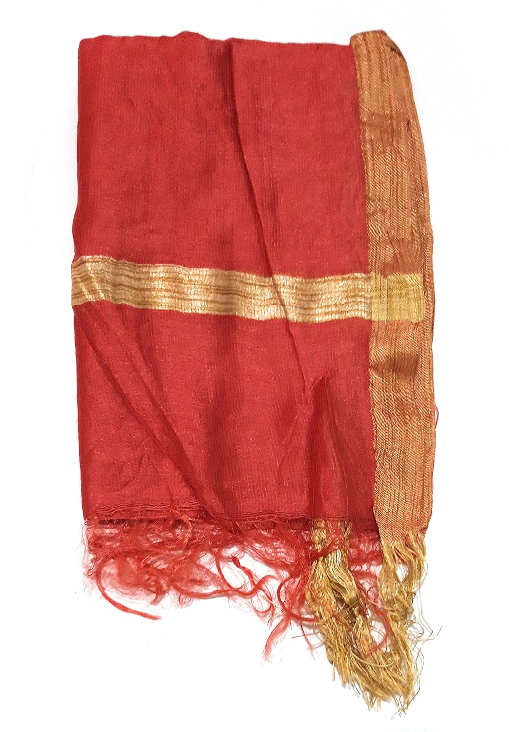 cotton silk dupatta with golden jari work