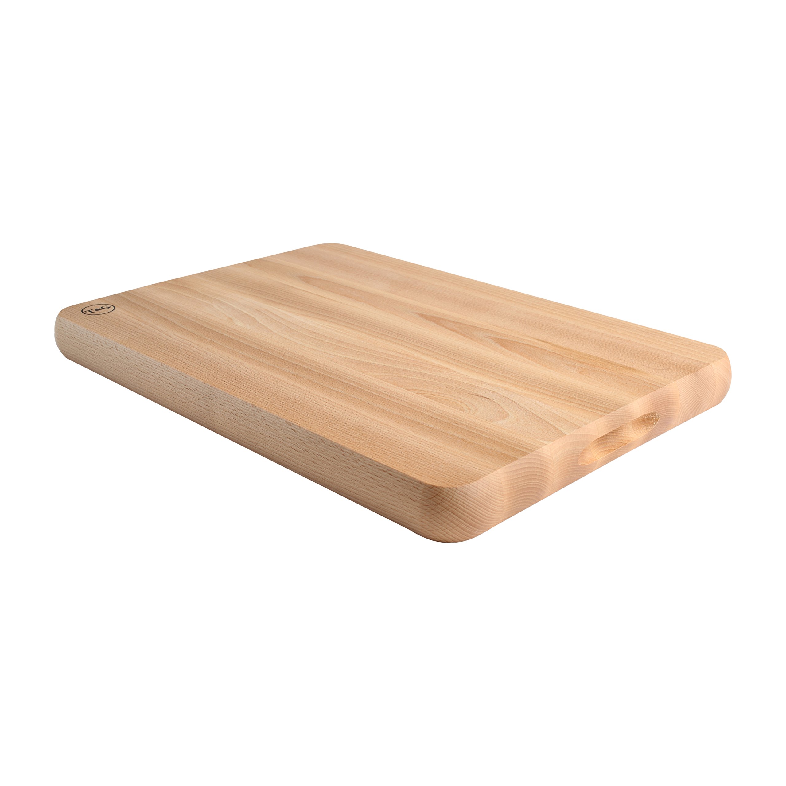 T&G 'TV Chef's' Chopping Board with Finger Grooves in FSC Certified Oiled Beech, Large, 51 x 35.5 x 4 cm