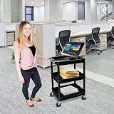 Luxor H.Wilson STC111-B 3-Shelf Tub Cart, 300 lbs Capacity, USA Made view 6