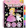 FUNNYB&G Foil Art Craft Activity for Kids - Gift for Girls Crafts for Kids Fun Art Supplies DIY Creative Travel Toy, Birthday Gift Party Favor Toys for Girls Boys 4 5 6 7 8 9 Years Old(Princess)