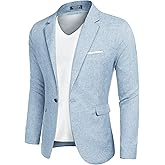 COOFANDY Men's Blazer Casual Sport Coats Slim Fit One Button Suit Jacket Lightweight Sports Jacket