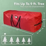 Holiday Cheer Christmas Tree Storage Bag Fits Up to 9ft Tall Red Waterproof view 3