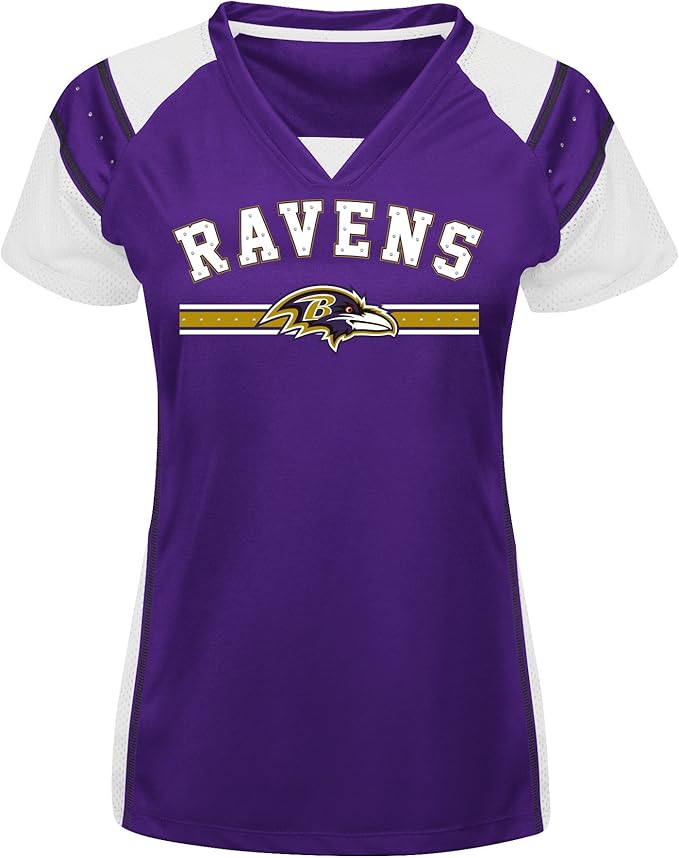 NFL Women's Short Sleeve Raglan VNeck Tee Clothing