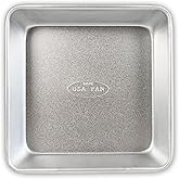 USA Pan Bare Bakeware Traditional Aluminized Steel Uncoated Square Cake Pan, Made without nonstick coating, 8 x 8-Inch