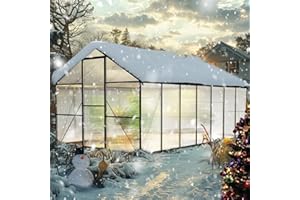 WUKHG 8×14FT Green Houses for Outside, Large Walk-in Heavy Duty Greenhouse and Winter Garden Planting, Enhanced Aluminum Greenhouse Kit Withstands Strong Wind or Heavy Snow to Protect Vegetables or Plants