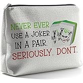 CLHHM Mahjong Gifts for Women Makeup Bag Gifts for Mahjong Players Lovers Christmas Gifts for Girls Cute Cosmetic Bag for Mahjong Game Players Travel Toiletry Canvas Zipper Pouch