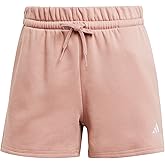 Adidas Women's Small Logo Fleece Sportswear Shorts, Warm Clay/White, X-Large