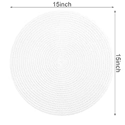 SHACOS Round Braided Placemats Set of 4 Washable