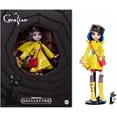 Monster High Skullector Coraline Doll | Collectible in Yellow Raincoat with Dress and Accessories like Rag Doll, Cat Figure and Doll Stand