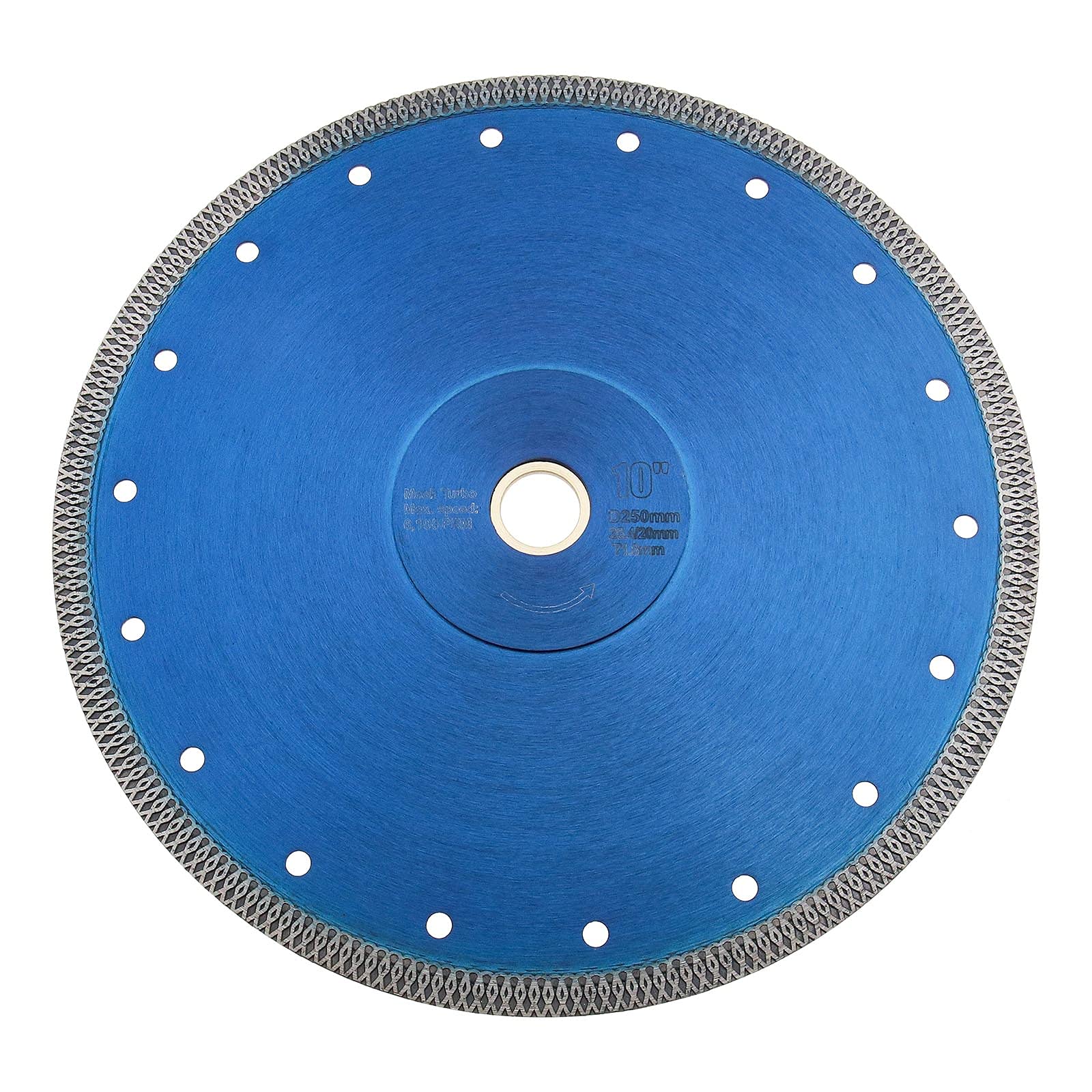 EMSea 250mm 10 Inch Diamond Saw Blade Cutting Disc 25.4mm Bore 1.8mm Thickness for Tile Marble Ceramic Porcelain Reinforced Ring Core