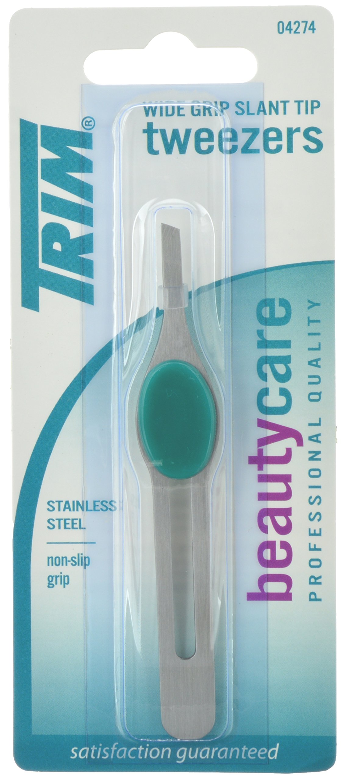 Trim Wide Grip Slant Tip Tweezer, 0.04 Pound Beauty