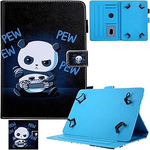 Artyond Universal Case for 9.0-10.1 Inch Tablet, Premium PU Leather Card Slots Multi-Angle Stand Case for Apple iPad/Samsung/Kindle/Huawei/Lenovo/Android 9.7 9.6 10.1 inch Tablet (Little Bear)