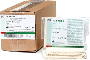 LOHMANN & RAUSCHER tg shape Shaped Tubular Bandage, Below the Knee Medical Compression Wrap for the Calf, Ankle, & Foot, Seamless Stockinette Tube for Retention, Lymphedema, & Swelling, Size Small, Box of 10