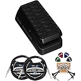 Jim Dunlop DVP4 Volume (X) Mini Pedal for Electric Guitars Bundle with Blucoil 2-Pack of 10-FT Straight Instrument Cables (1/
