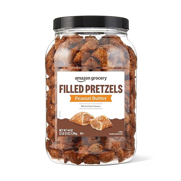 AMAZON GROCERY, PEANUT BUTTER FILLED PRETZELS, 44 OZ