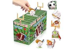 Atiloy Valentines Boxes for Kids with 30PCS Soccer Basketball Baseball Sports Football Valentines Cards Valentine Mailbox Kit for Classroom Exchange Boys Girls School Party Favors