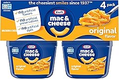 Kraft Mac and Cheese, 4 Cups, for Easy Dinner or Dinner Sides, Original Flavor, No Artificial Flavors, Preservatives or Dyes,