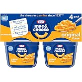 Kraft Mac and Cheese Dinner, 4 Microwaveable Cups, Original, 2.05 oz | for Easy Dinner or Dinner Sides No Artificial Flavors, Preservatives or Dyes