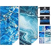 Widdonen Lightweight Thin Microfiber Beach Towel Sand Free Quick Dry Absorbent Compact Soft Pool Swim Travel Towels Extra Large Oversized Beach Accessories Packable Essentials Stuff Gifts for Adult