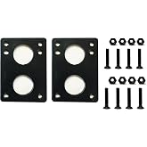 VJ Rubber Riser Pads with Mounting Hardware for Skateboards &amp; Longboards | Complete mounting kit with 2 rubber riser pads, bolts and lock nuts. Helps reduce wheel bite and road vibration