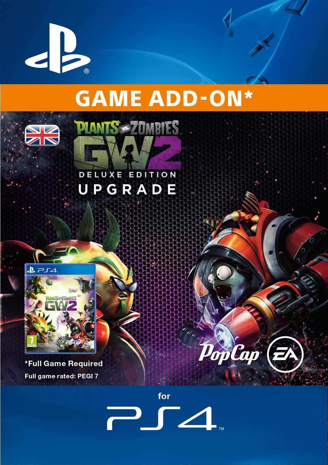 Plants vs. Zombies Garden Warfare 2: Deluxe Upgrade DLC [PS4 PSN Code - UK account]