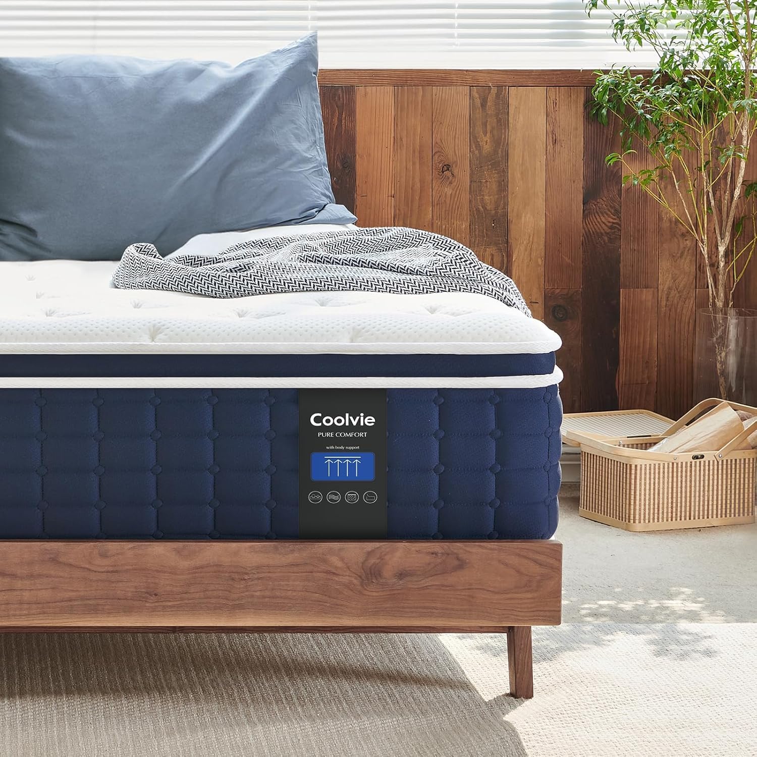 Photo 1 of King Mattress 12 inch, Tight Top Deep Sleep Mattresses with Extra Lumbar & Hip Support, Medium to Firm Hotel Collection Hybrid Sleep System for Supportive, Breathable Bed in a Box King Size