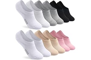 FAYBOX No Show Socks Womens Cushioned Low Cut Invisible Footies for Running Athletic Gym Ankle Socks 6 Pairs