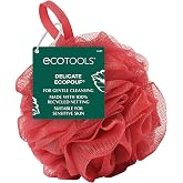 EcoTools Delicate EcoPouf Body Loofah, Exfoliating Bath Sponge, 1 Count | Gentle net sponge for sensitive skin supports body cleansing and gentle exfoliation, 100% recycled netting pouf