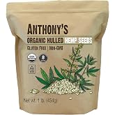 Organic Hulled Hemp Seeds, 1lb, Hemp Hearts, Gluten Free, Non-GMO, Vegan