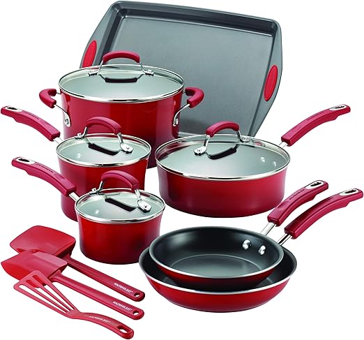 Amazon Com Rachael Ray 14267 Brights Nonstick Cookware Pots And