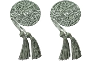Erligo 2Pcs/ 6Pcs Graduation Solid Braided Honor Cords with Tassel for High School Bachelor Master Doctor 68" Long (2, Sage Green-H1)