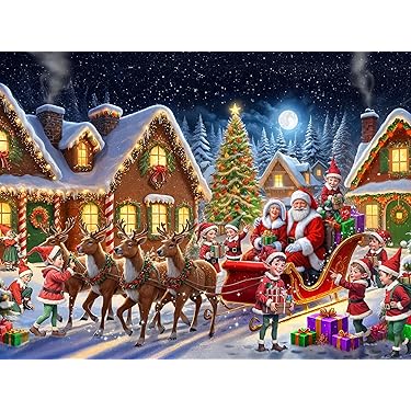 Santa's Sleigh Ride Jigsaw Puzzles 500 Pieces - 500 Piece