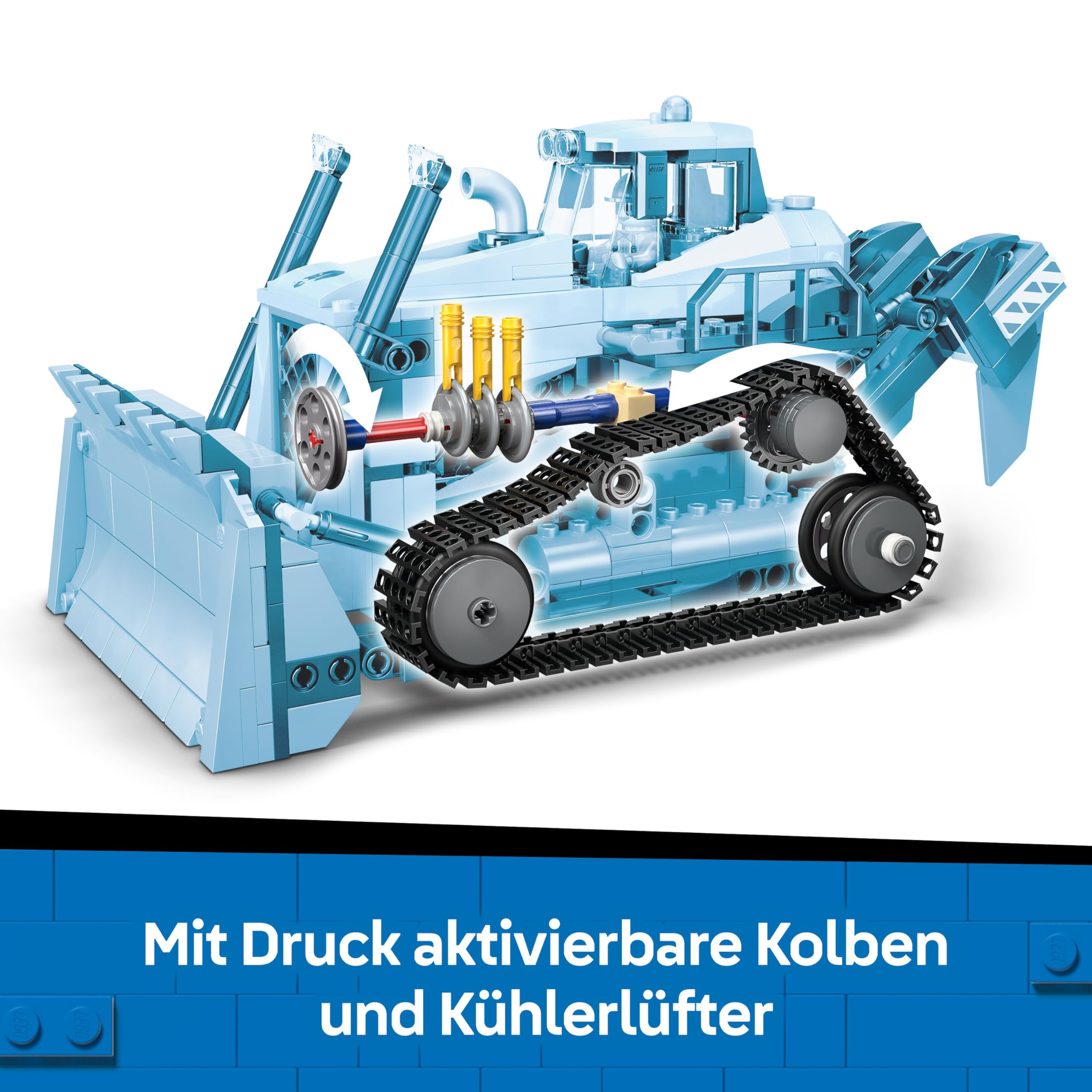LEGO City Gelber Bulldozer Set – Spielzeugbaustelle, BAU- und Spielset – wirklichkeitsgetreue Baumaschine mit Fahrer und 2 Bauarbeitern – Geschenkidee für Kinder ab 8 Jahren – 60466 5