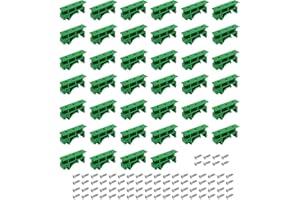 20 Pairs / 40 Pcs PCB DIN C45 Rail Mounting Adapter Circuit Board Mounting Bracket Carrier Clips Holder for Circuit Breaker R
