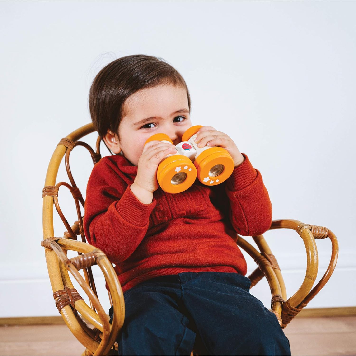 Le Toy Van - Petilou Wooden Educational Multi-Sensory Colourful Wooden Pretend Play Binoculars Toy For Toddlers And Babies - Image 5