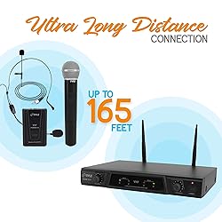 Pyle Dual Channel Wireless Microphone System