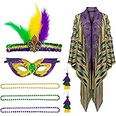 JFBNXB Carnival Costume Outfit for Women, 7-Piece Carnival Costume Set