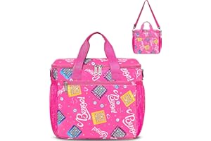 FOKDUVB Bingo Bag for Bingo Set Stuff Supplies Bingo Bags with Pockets for Bingo Kit Equipment Pink Bingo Dauber Bag for Dabbers Dobbers Bingo Accessories for Women Lady Bingo Prizes for Bingo Lovers Players