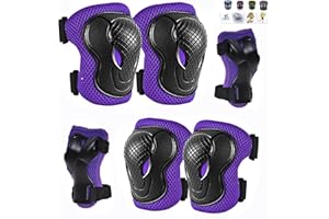 GTSBROS Knee Pads for Kids Knee Pads and Elbow Pads Set 6 in 1 Protective Gear Set for Boys Girls with Wrist Guard for Skateboarding Inline Roller Skating Cycling Scooter