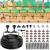 Misting Drip Irrigation System for Garden Watering,Raised Bed 120FT | Quick-Connect Plant Accessories, Drip Line Kit for Greenhouse, Micro Sprinklers for Yard Outside,Sistema De Riego Por Goteo