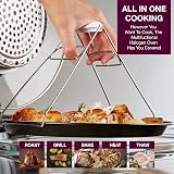 Andrew James Halogen Oven Cooker 12L-17L 1400W Glass Air Fryer Black view 7