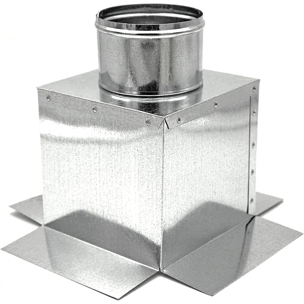 HVAC Plenum Ceiling Box | Top Ceiling Box | 6 X 6 X 5 Galvanized Steel  Metal Ceiling Box is Compatible with Duct 5 - Amazon.com