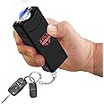FIGHTSENSE Super Heavy Duty Keychain Stun Gun with Flashlight for Men and Women self Defense Device, Rechargeable Stun Gun, Nylon Holsters